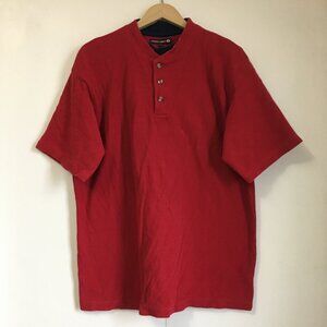 Poppy Red Bilayer 100% Thick Cotton Polo Tee